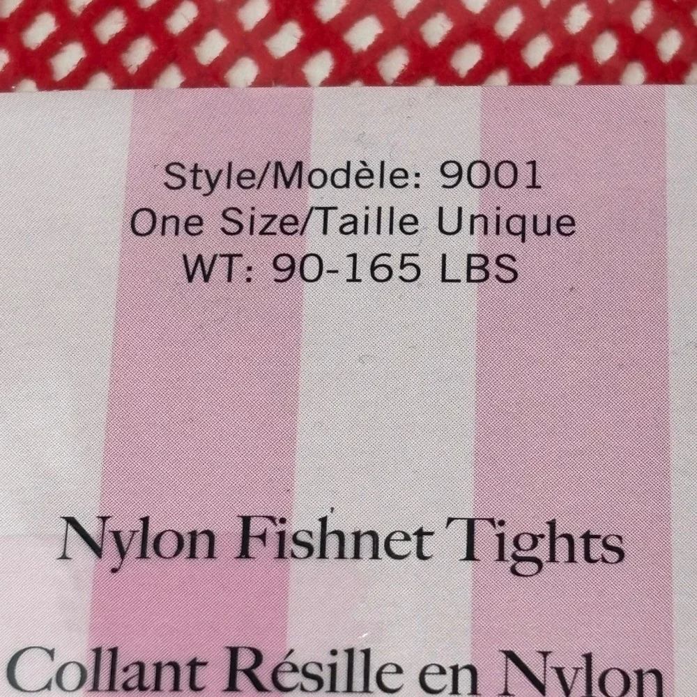 Leg Avenue Red Fishnet Tights One Size 9001 Nylon